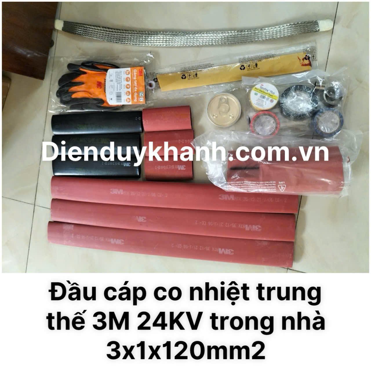 Đầu Cáp Co Nhiệt Trung Thế Trong Nhà 24KV ID 1C (K)4S-120(3x1x120mm2) MHI